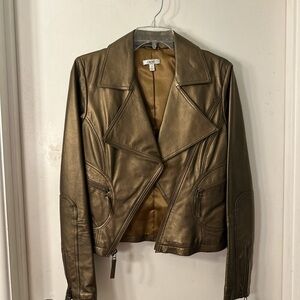 Cache Bronze Leather Jacket